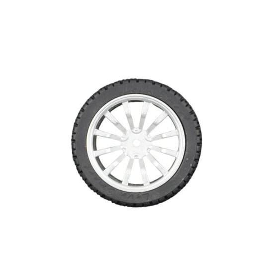 65mm Plastic Wheels For The Robot, Smart Car, Smart Vehicles, Parts For DIY (Silver)  - RS1986 - REES52