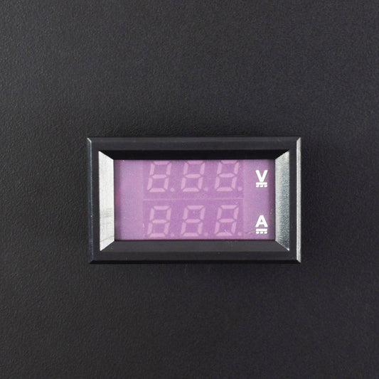 DC 0-100V/0-100A 0.28" Red & Blue LED Dual Display Digital Volt-Ammeter with Current Shunt- RS496 - REES52