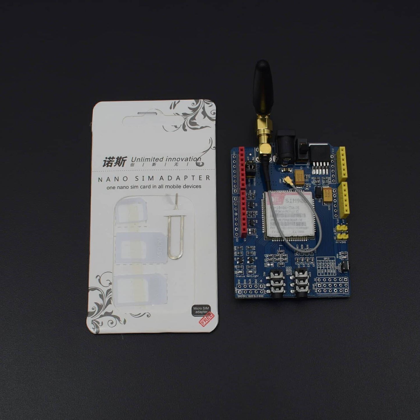 SIM900 GPRS/GSM Shield Development Board Quad-Band Module GPRS Shield Module - RK070 - REES52