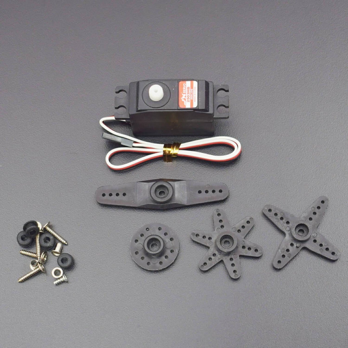 JX PS-2503HB 4.8V-6V High-Voltage 0.10sec/60 3.35kg Analog Plastic Gear Servo for 1/12 RC Car - RS1331 - REES52