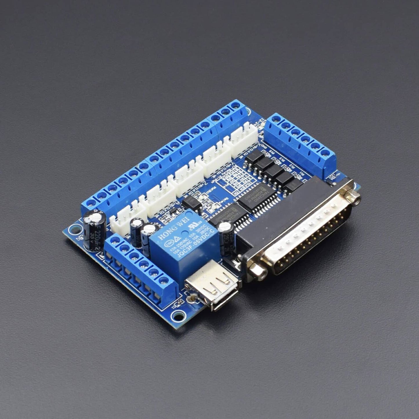 MACH3 Interface Board CNC 5 Axis With Optocoupler Adapter Stepper Motor Driver MACH3 USB - AA192 - REES52