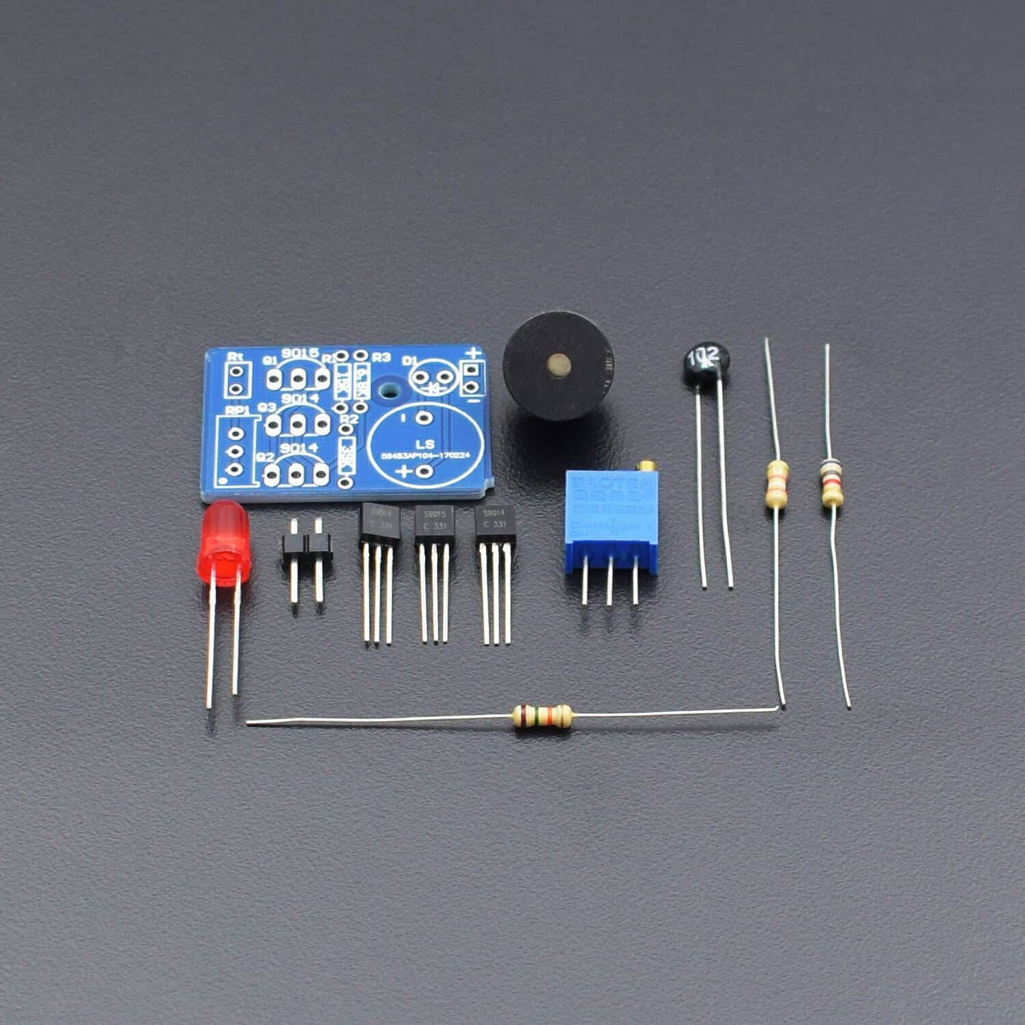 Electronic DIY Kit Temperature Control Sound Light Alarm Suite DC 3~5 V Kit Electronic Circuit Training - RS1778 - REES52
