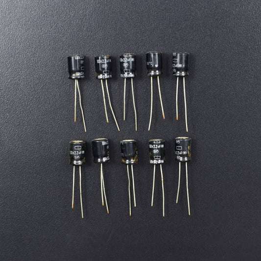2.2uF 100V Aluminum Radial Electrolytic Capacitor - Pack of 5 - RS2122 - REES52