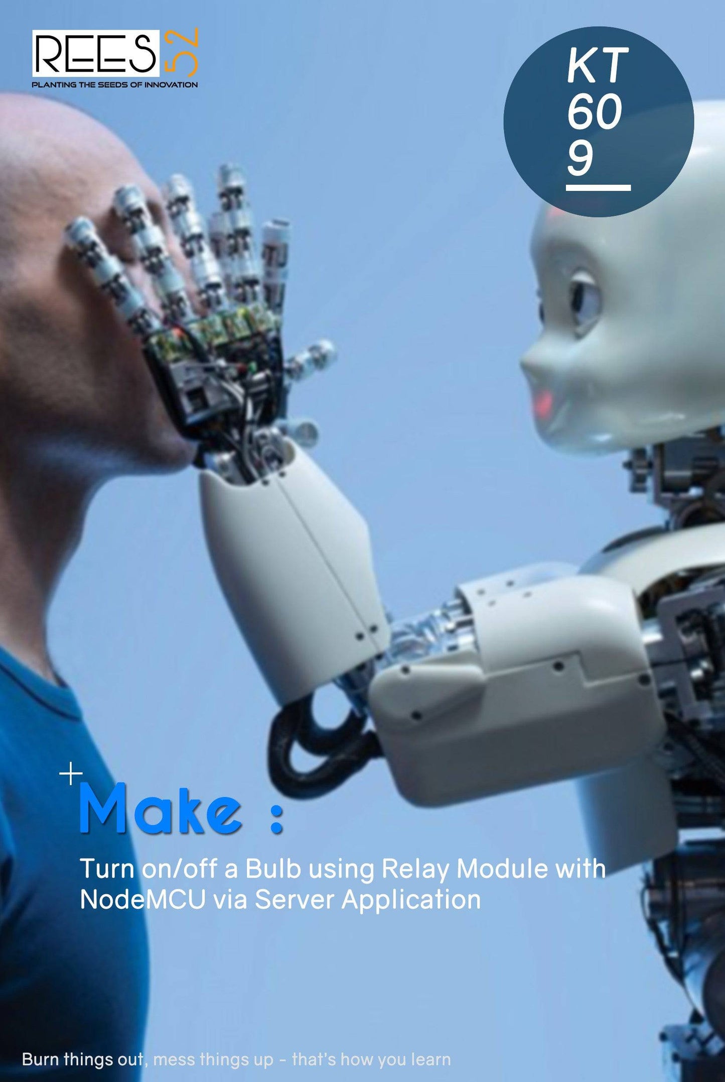 Turn Bulb ON/OFF using Relay Module with NodeMCU via Server Application - KT609 - REES52