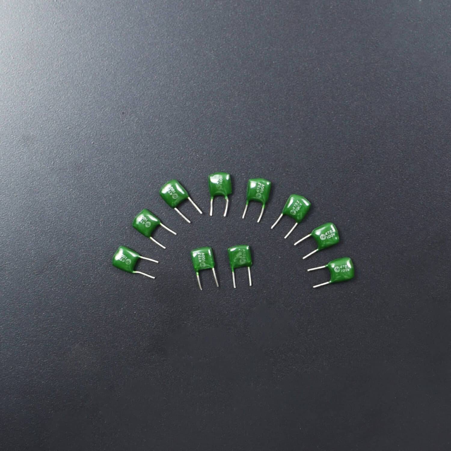 Plastic Film Capacitor 472J 4700pF 100V ±5% - Pack of 5 - RS2108 - REES52