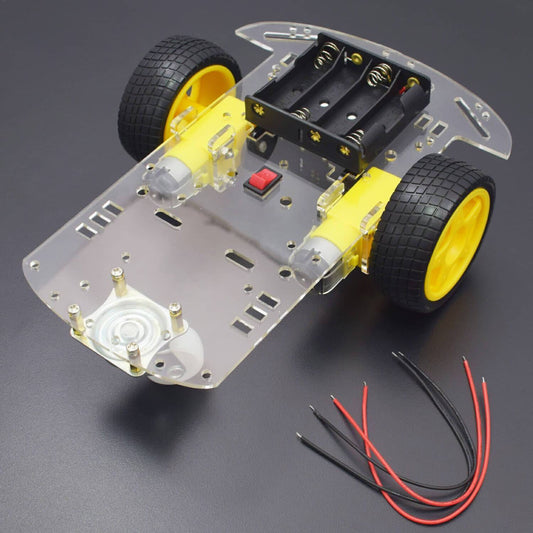 2Wd Transparent Smart Motor Robot Car Battery Box Chassis Kit For Arduino - RK101 - REES52