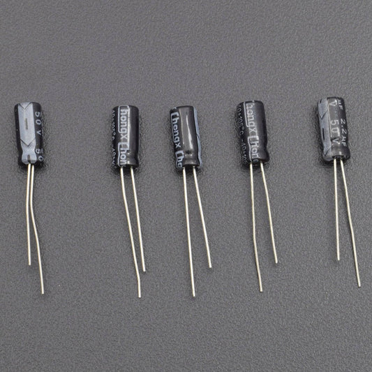 2.2 uF 50V DC Aluminium Electrolytic Capacitor (5 pcs )-RS744 - REES52