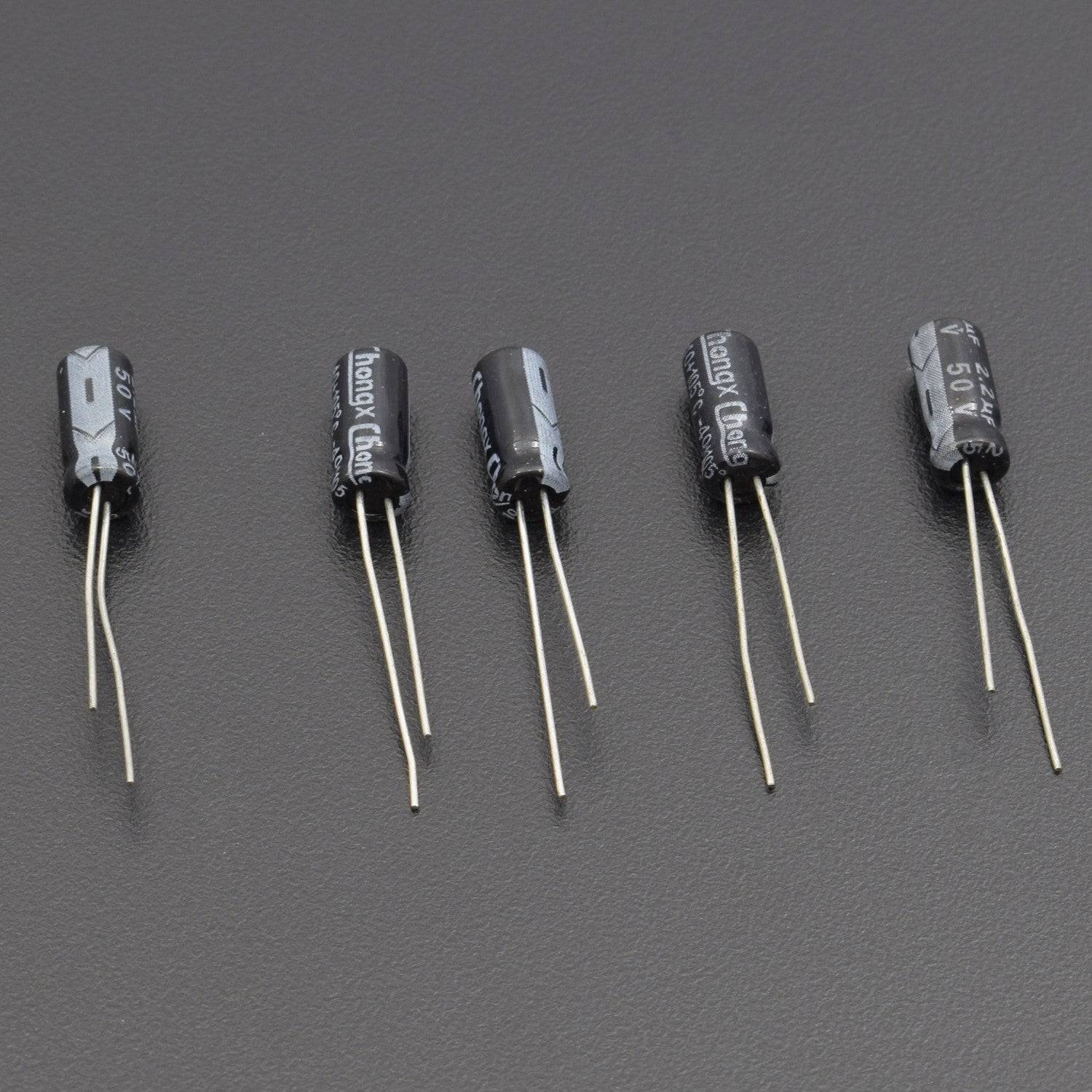 2.2 uF 50V DC Aluminium Electrolytic Capacitor (5 pcs )-RS744 - REES52