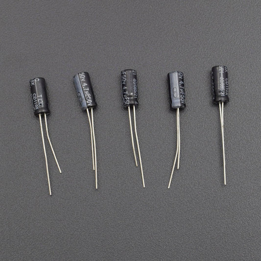4.7uF 50V DC Aluminium Electrolytic Capacitor (5 pcs )-RS745 - REES52