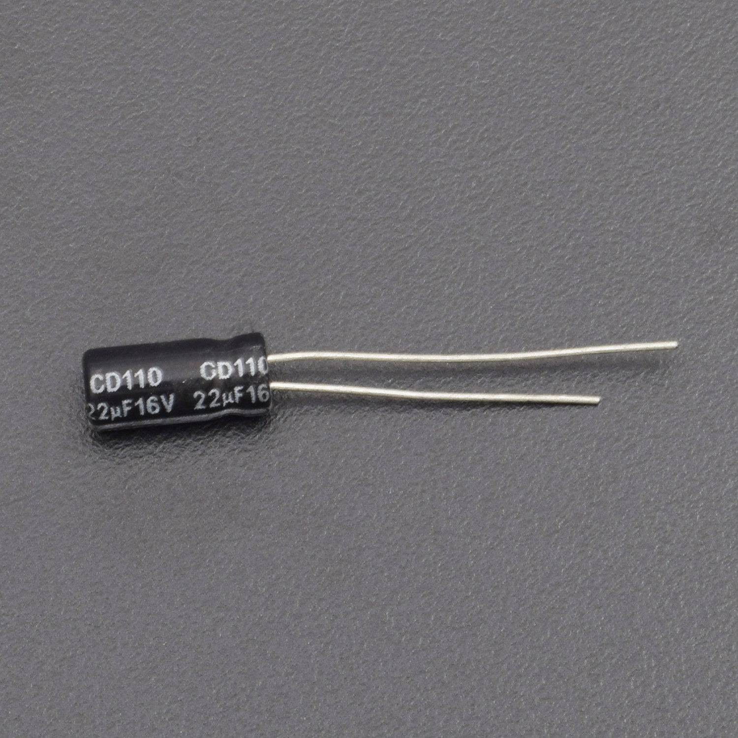 22uF 16V DC Aluminium Electrolytic Capacitor (5 pcs )-RS766 - REES52