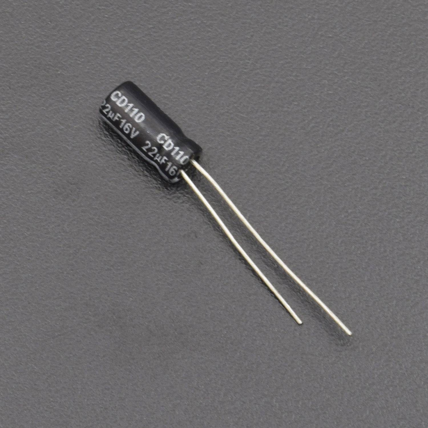 22uF 16V DC Aluminium Electrolytic Capacitor (5 pcs )-RS766 - REES52