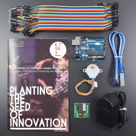 Stepper Motor with ULN2003A stepper Motor driver For Rotation In All Direction Interfacing With Arduino uno - KT995 - REES52