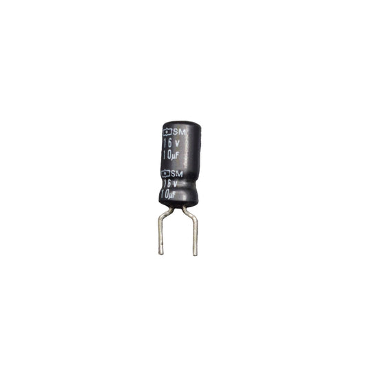 10uF 16V Mini Radial Electrolytic Capacitor - Pack of 5 - RS2102 - REES52