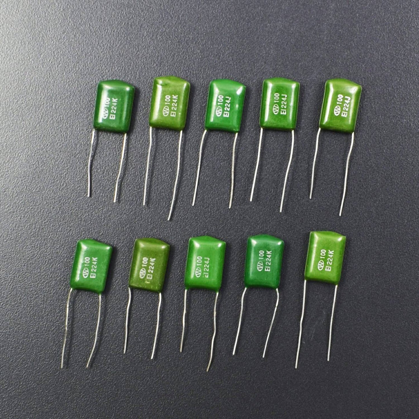 224k-100v Metallised Polyester Film Capacitor - Pack of 5 - RS2126 - REES52