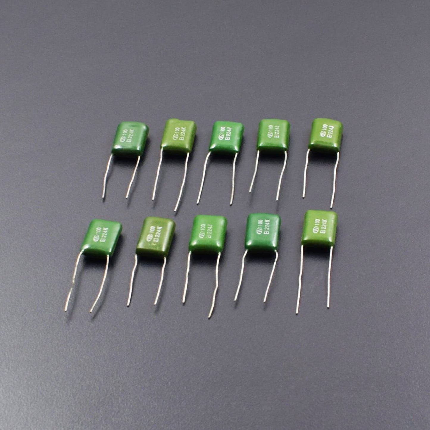 224k-100v Metallised Polyester Film Capacitor - Pack of 5 - RS2126 - REES52