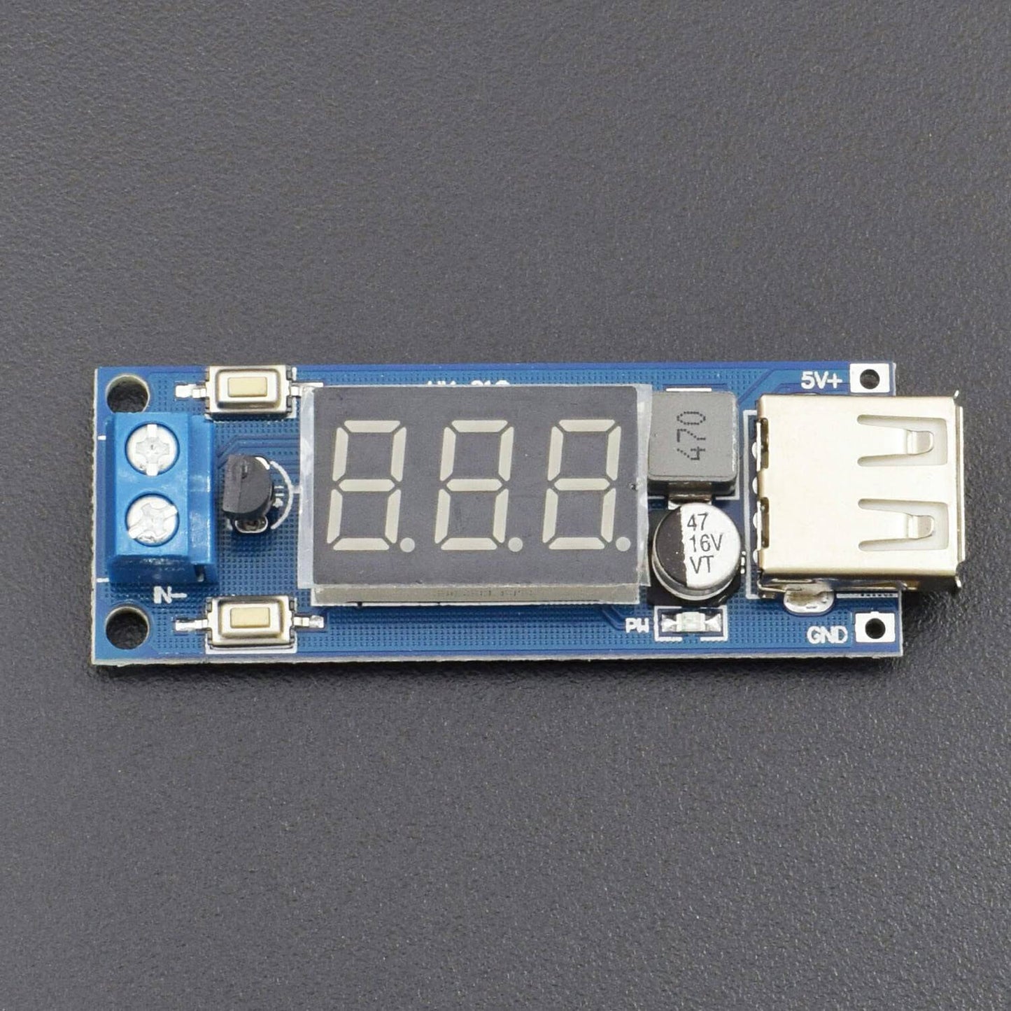 DC 4.5-40V To 5V 2A USB Charger DC-DC Step-down Buck Converter Voltmeter Module with LED Voltmeter - NA067 - REES52