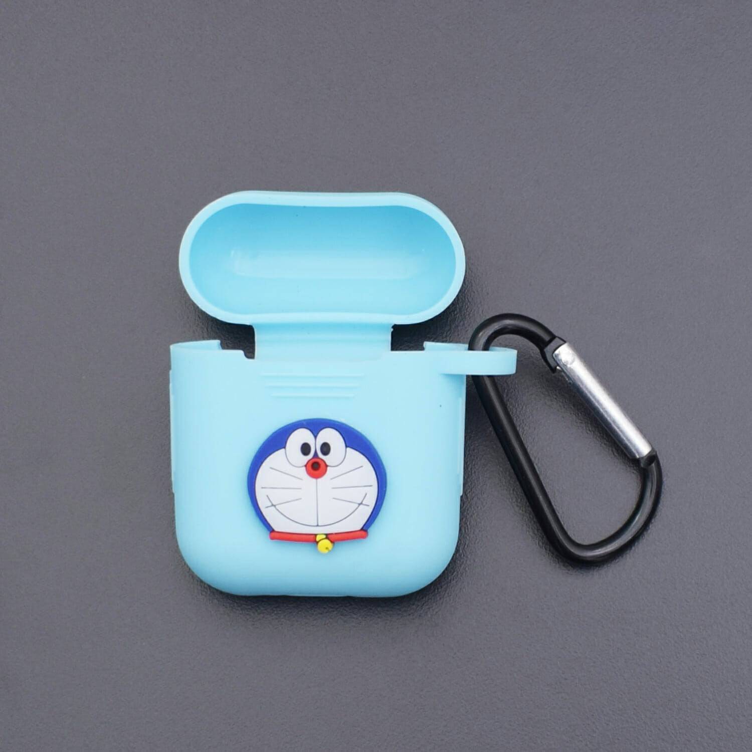 Doraemon Protective Silicone Cover Skin for Apple Air-pods Charging Case Dock with Hook Grips - RS2180 - REES52