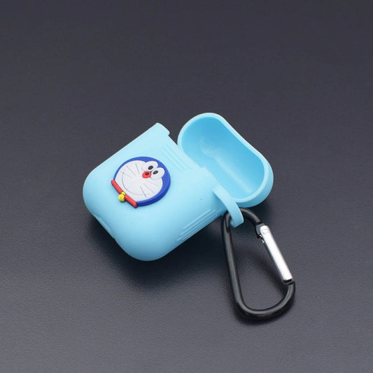 Doraemon Protective Silicone Cover Skin for Apple Air-pods Charging Case Dock with Hook Grips - RS2180 - REES52