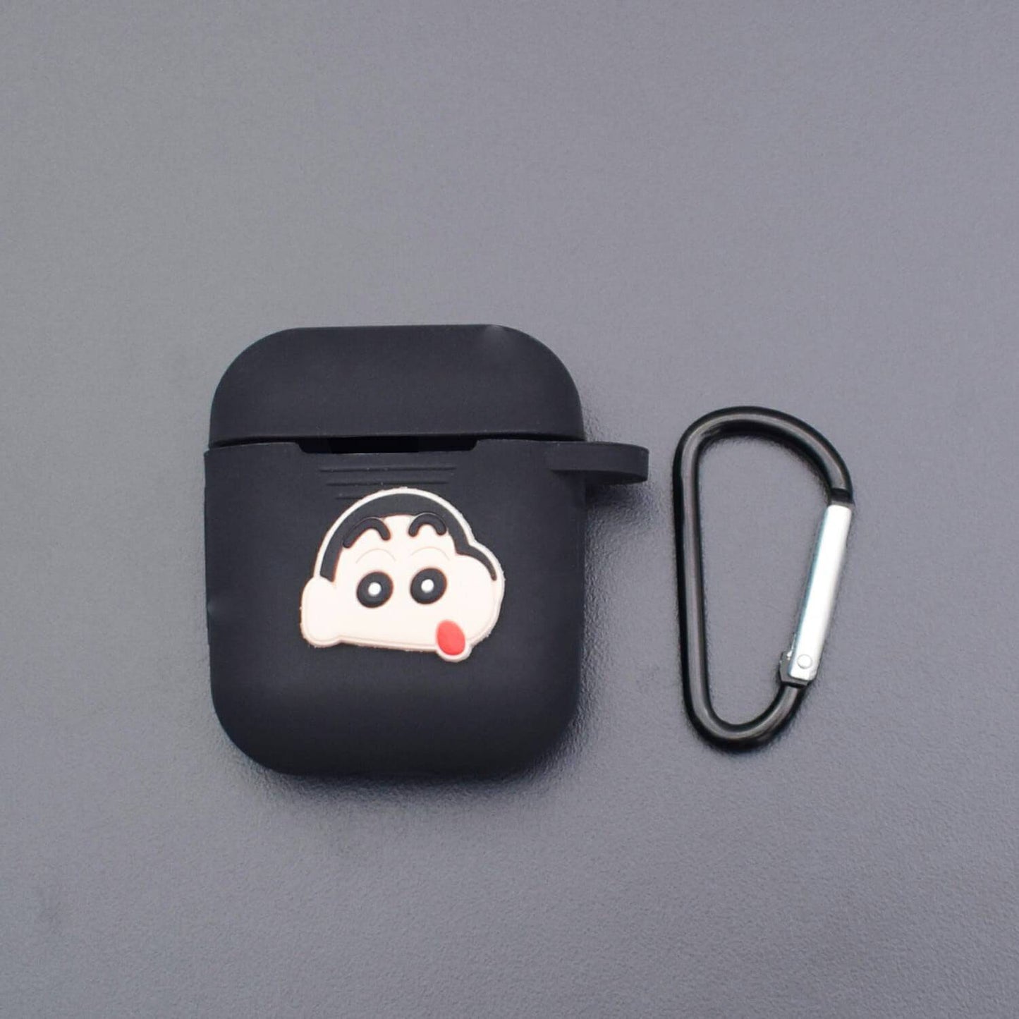 Shinchan Protective Silicone Cover Skin For Apple Air-pods Charging Case Dock With Hook Grips - RS2181 - REES52