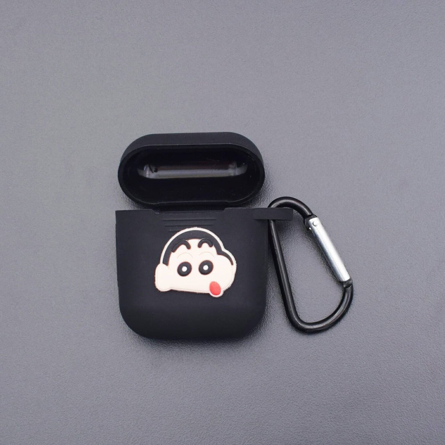 Shinchan Protective Silicone Cover Skin For Apple Air-pods Charging Case Dock With Hook Grips - RS2181 - REES52
