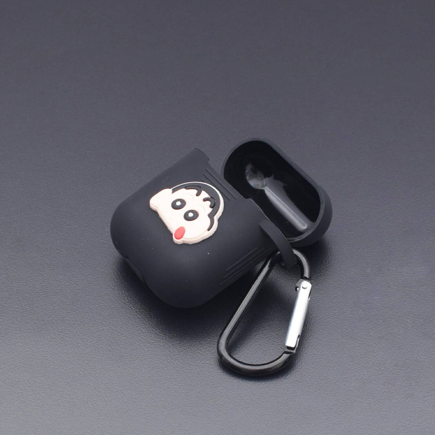 Shinchan Protective Silicone Cover Skin For Apple Air-pods Charging Case Dock With Hook Grips - RS2181 - REES52