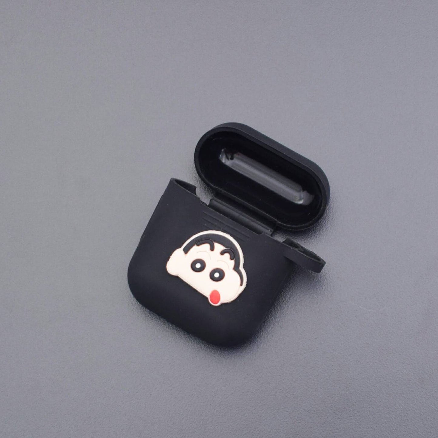 Shinchan Protective Silicone Cover Skin For Apple Air-pods Charging Case Dock With Hook Grips - RS2181 - REES52