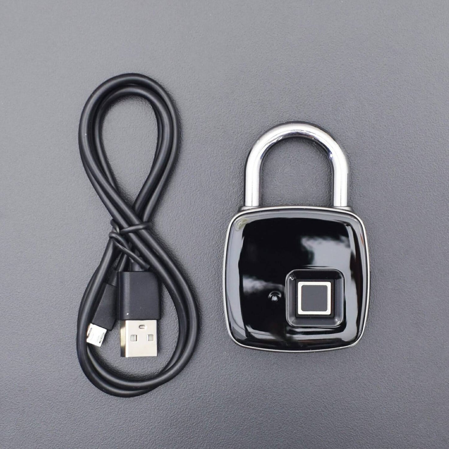 P3+ Smart Fingerprint Bluetooth Anti-theft Security Rechargeable Door Lock Padlock iOS Android APP Lock - RS2168 - REES52