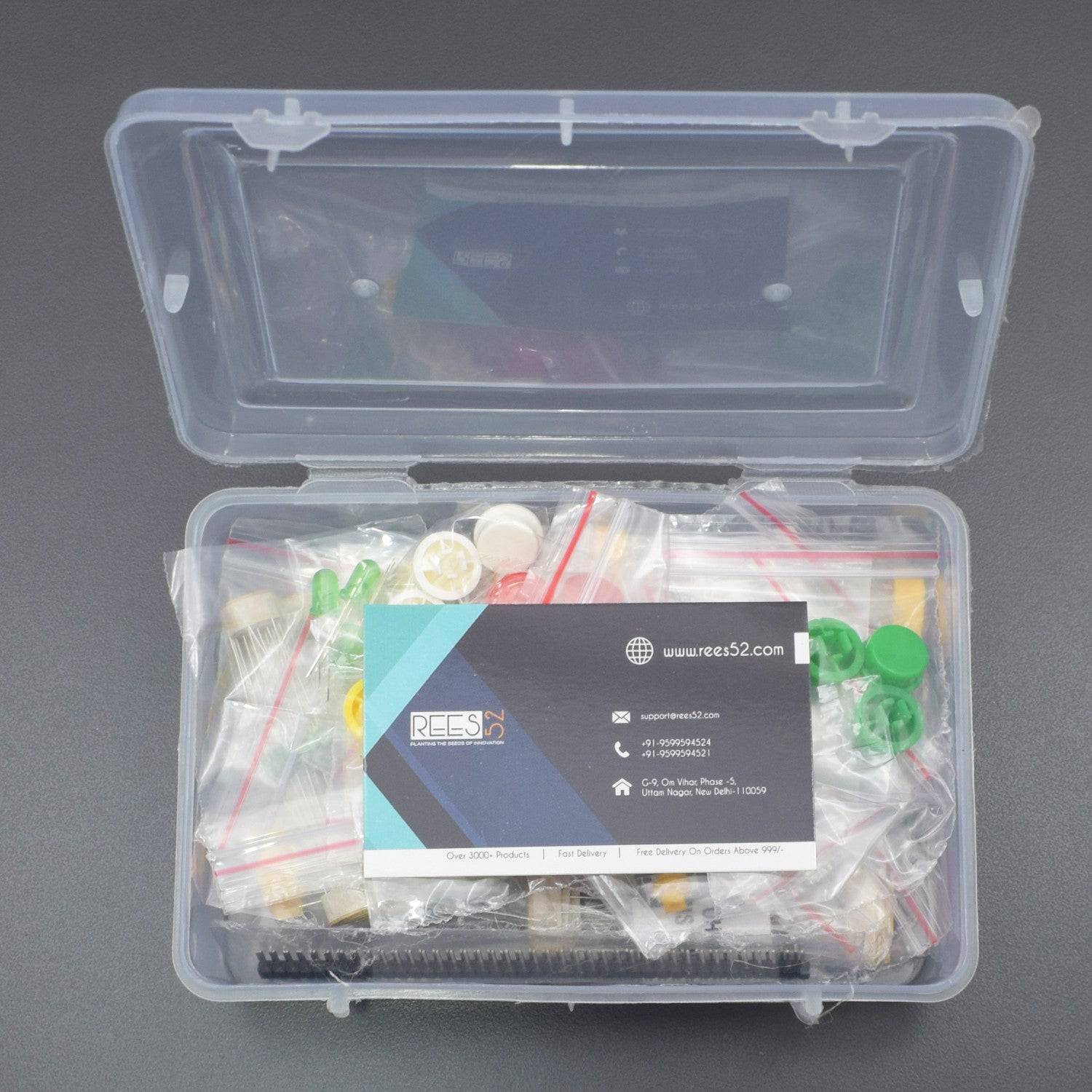 Electronic Component Assorted Kit Resistor + Rotating + LED  + 40 Pin Header Strip for , Raspberry Pi, etc. Projects- KT1056 - REES52