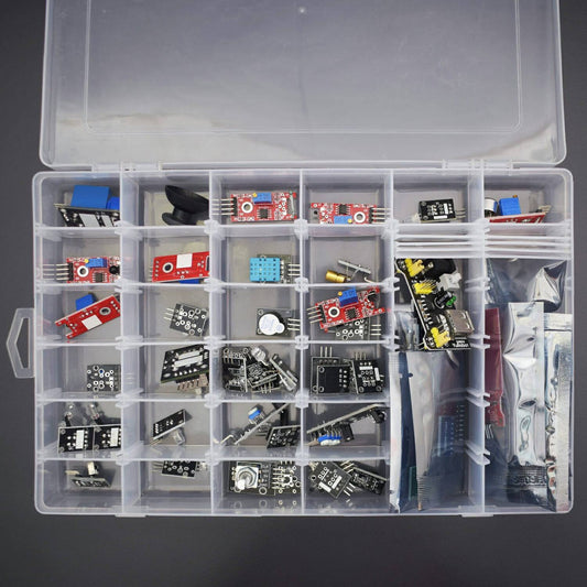 46 In 1 Sensor Modules Kit For Arduino Uno R3, Mega 2560, Raspberry Pi (37 In 1 + Additional Modules) - RS1756 - REES52