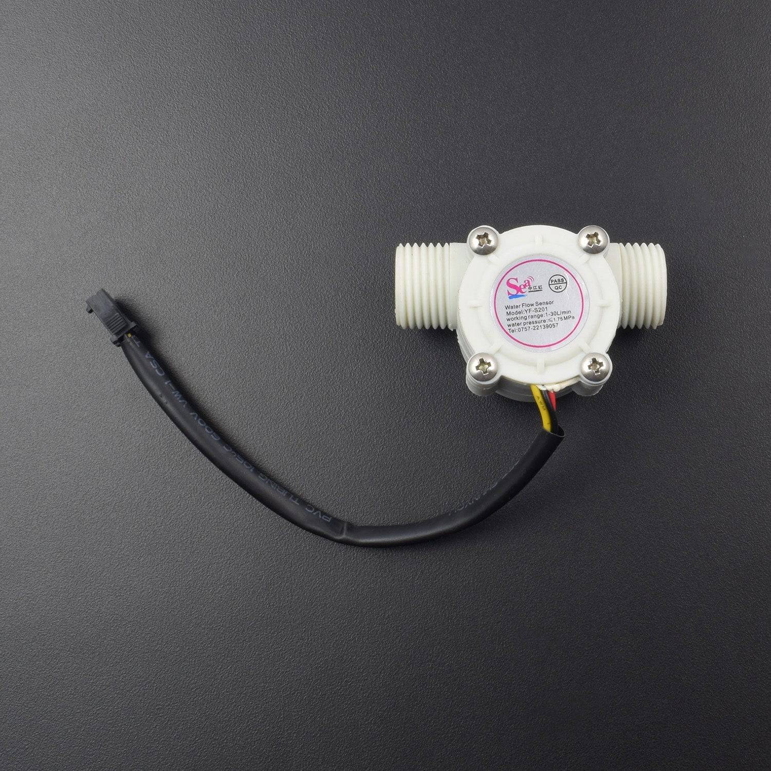 1/2'' Water Flow Sensor or Fluid Flowmeter Control Switch for Arduino Raspberry and Other Mcu Model-YF-S201- SR040 - REES52
