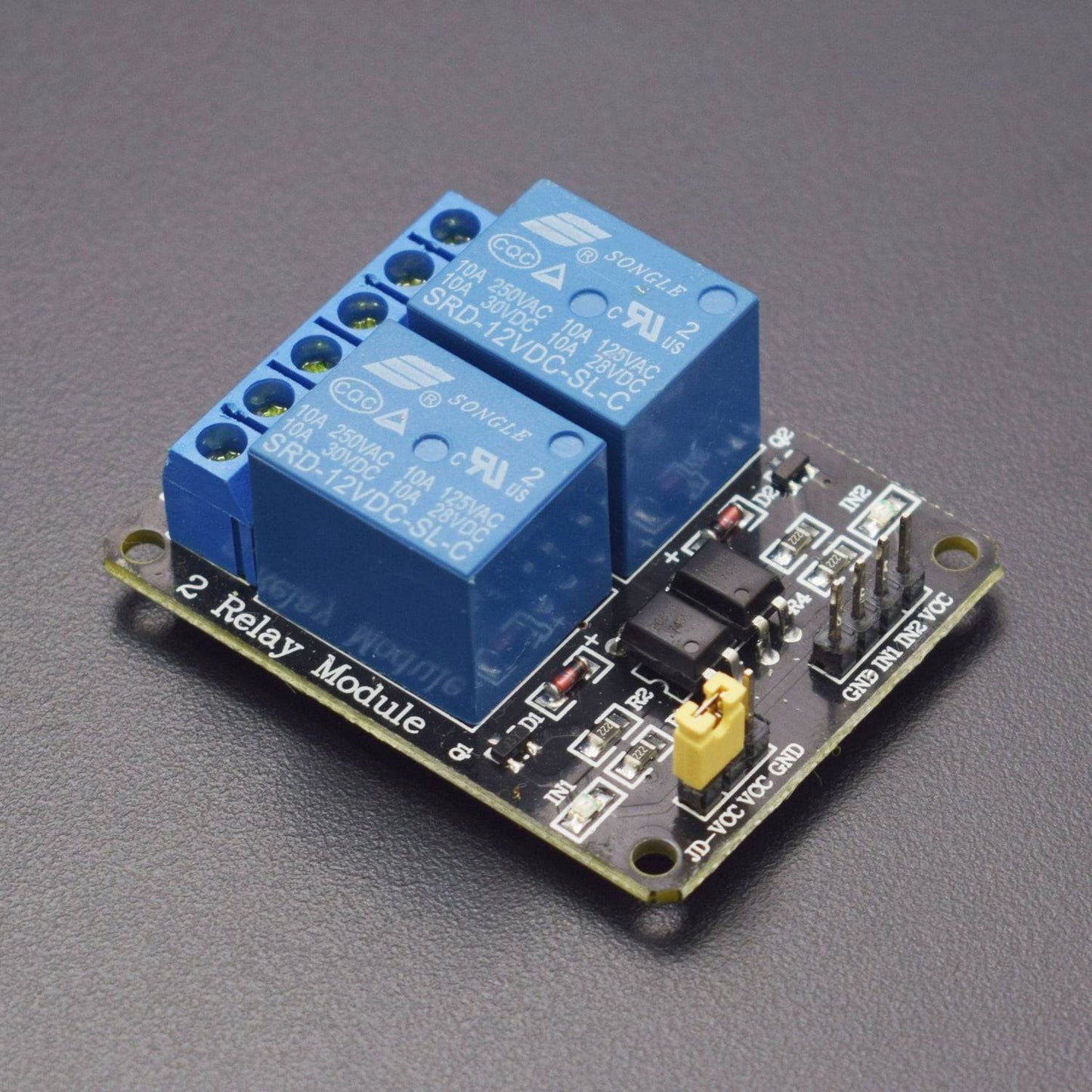 DC 12V 2 Channel Relay Module With Isolated Optocoupler High and Low Level H/L Level Trigger Module for Arduino -NA189 - REES52