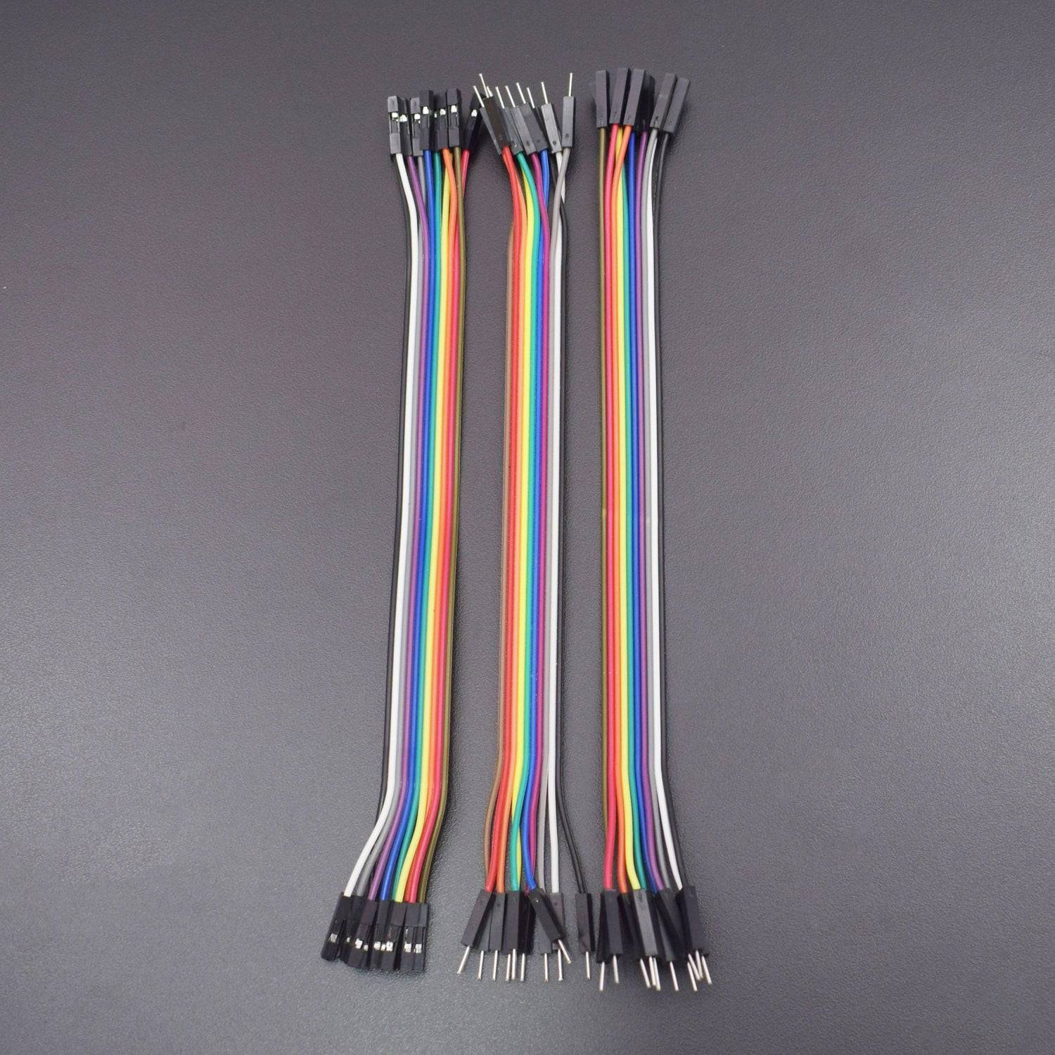 30 Pieces Jumper Wire Set, 10 Male to Male + 10 Female to Female + 10 Male to Female - LD994 - REES52