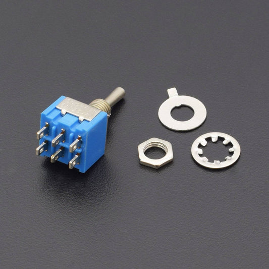 Mini MTS-203 6-Pin SPDT ON-OFF-ON 6A 125V AC Toggle Switches - AC117 - REES52