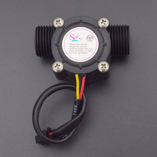 YF-S201 G1/2" Water heater flow sensor, water flow meter 1-30L/min 2.0MPa (BLACK) - RS1300 - REES52
