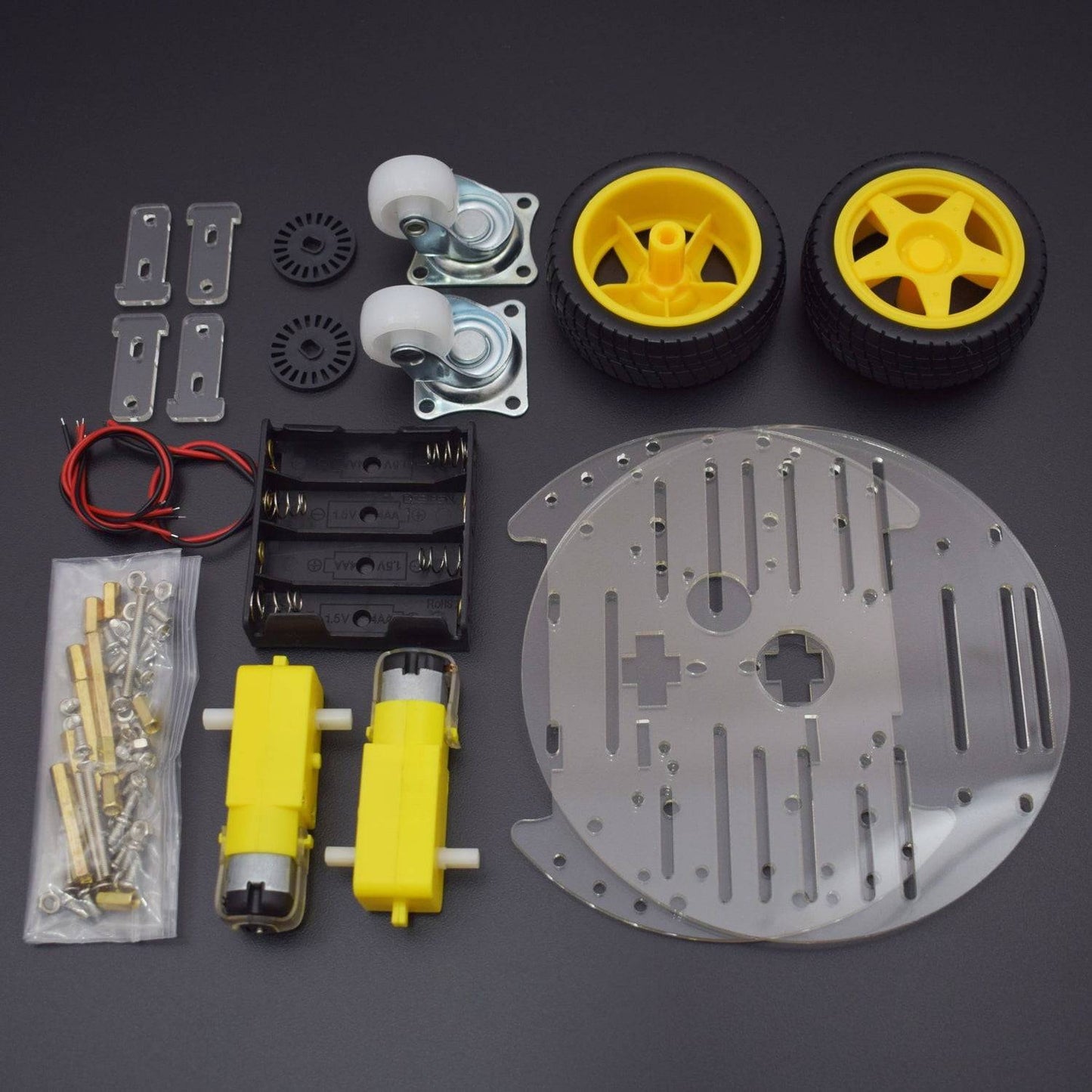 Smart car chassis 2wd / robot tracing strong magnetic motor car rt-4 / avoidance car with code disk for arduino - RS436 - REES52