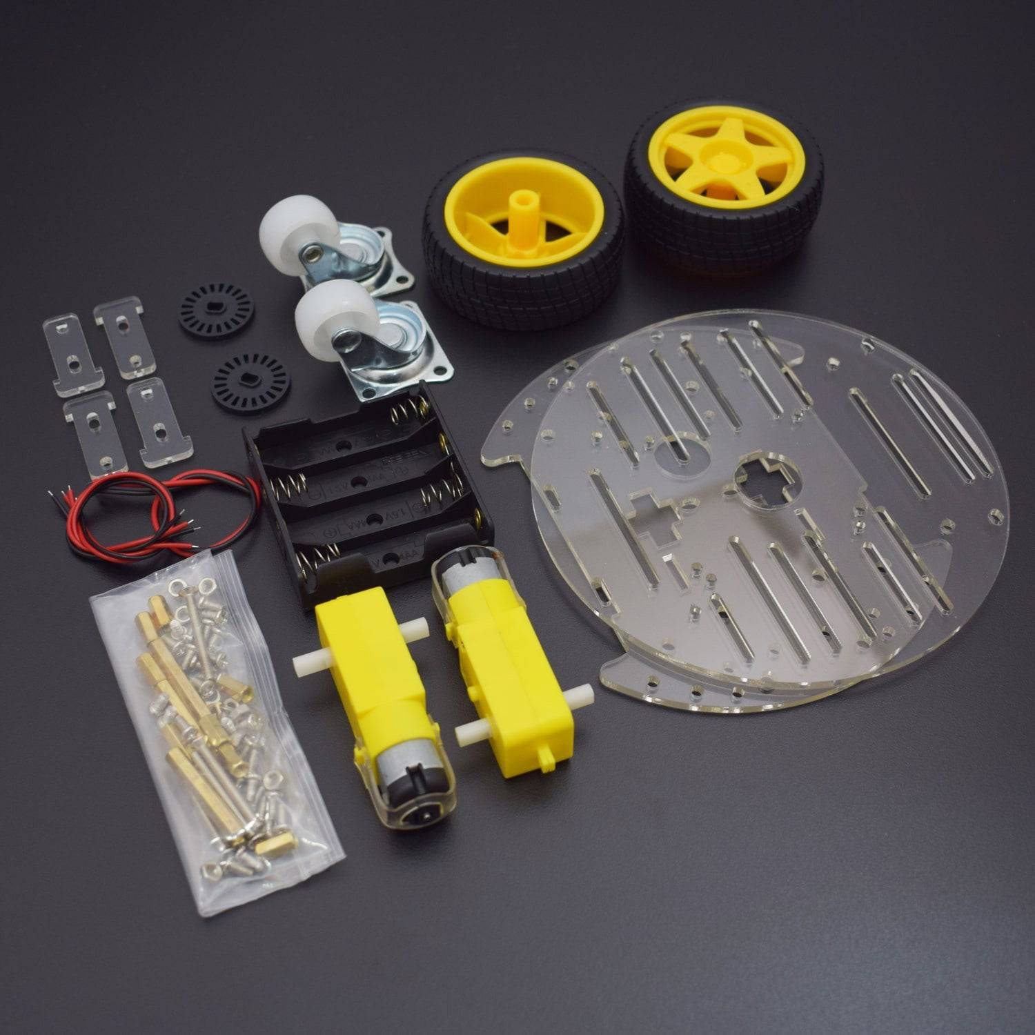 Smart car chassis 2wd / robot tracing strong magnetic motor car rt-4 / avoidance car with code disk for arduino - RS436 - REES52