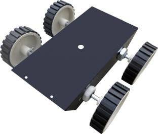 4 Wheel Robotic Platform DIY with DC gear motor, Chassis With Wheels - RS1056 - REES52