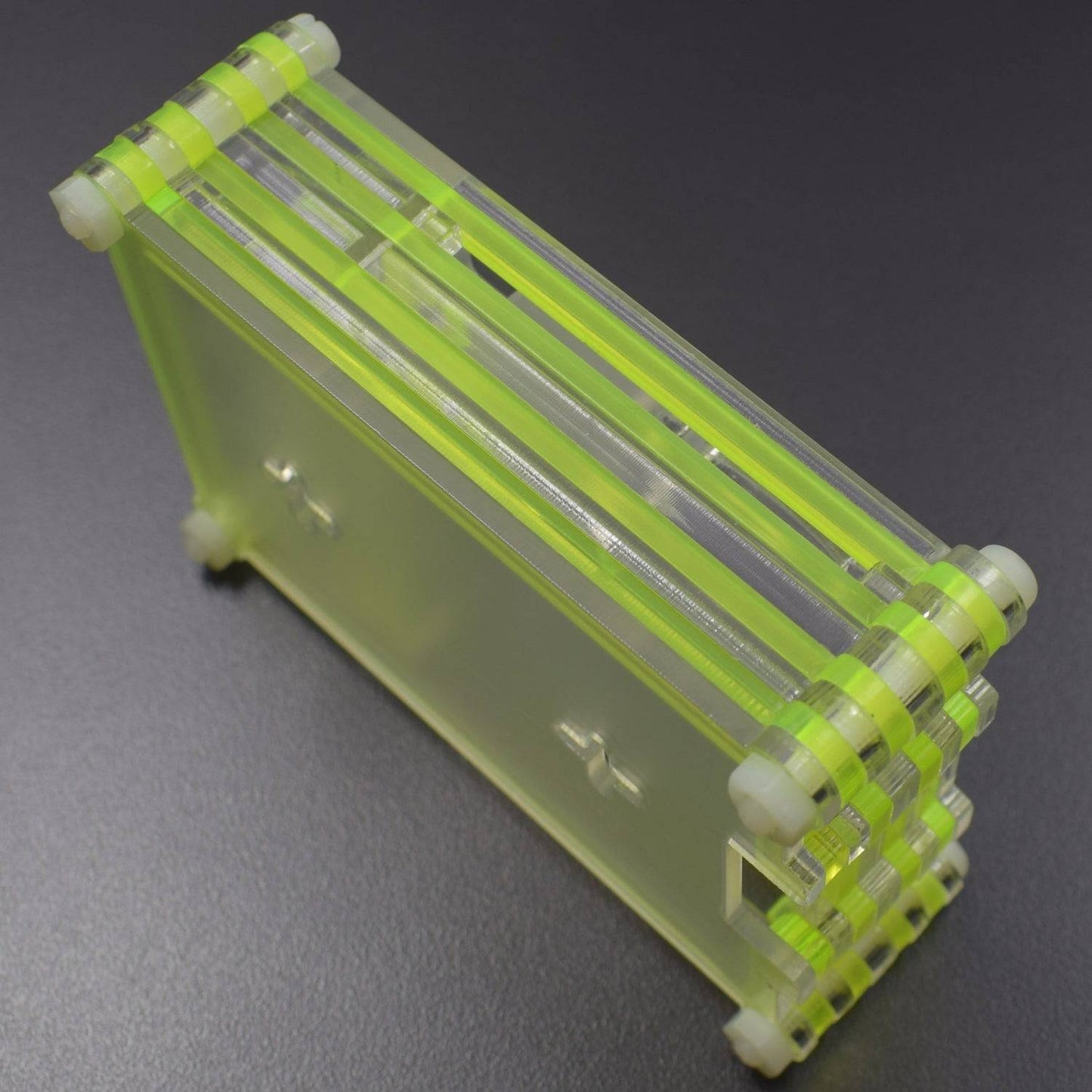 Raspberry Pi 7-Layer Acrylic Case Yellow And Transparent For Raspberry Pi 4 Model B And B Plus - RS2302 - REES52