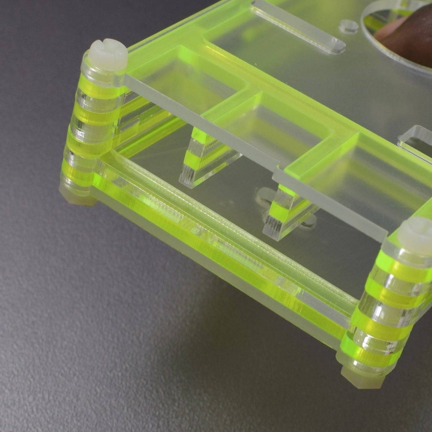 Raspberry Pi 7-Layer Acrylic Case Yellow And Transparent For Raspberry Pi 4 Model B And B Plus - RS2302 - REES52