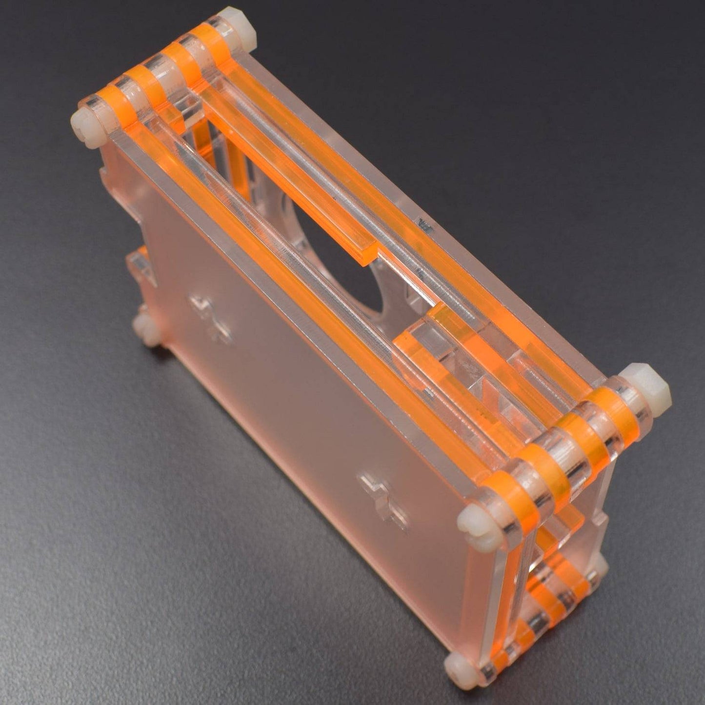 Raspberry Pi 4 7-Layer Acrylic Case Orange And Transparent (Type - B) - RS2303 - REES52