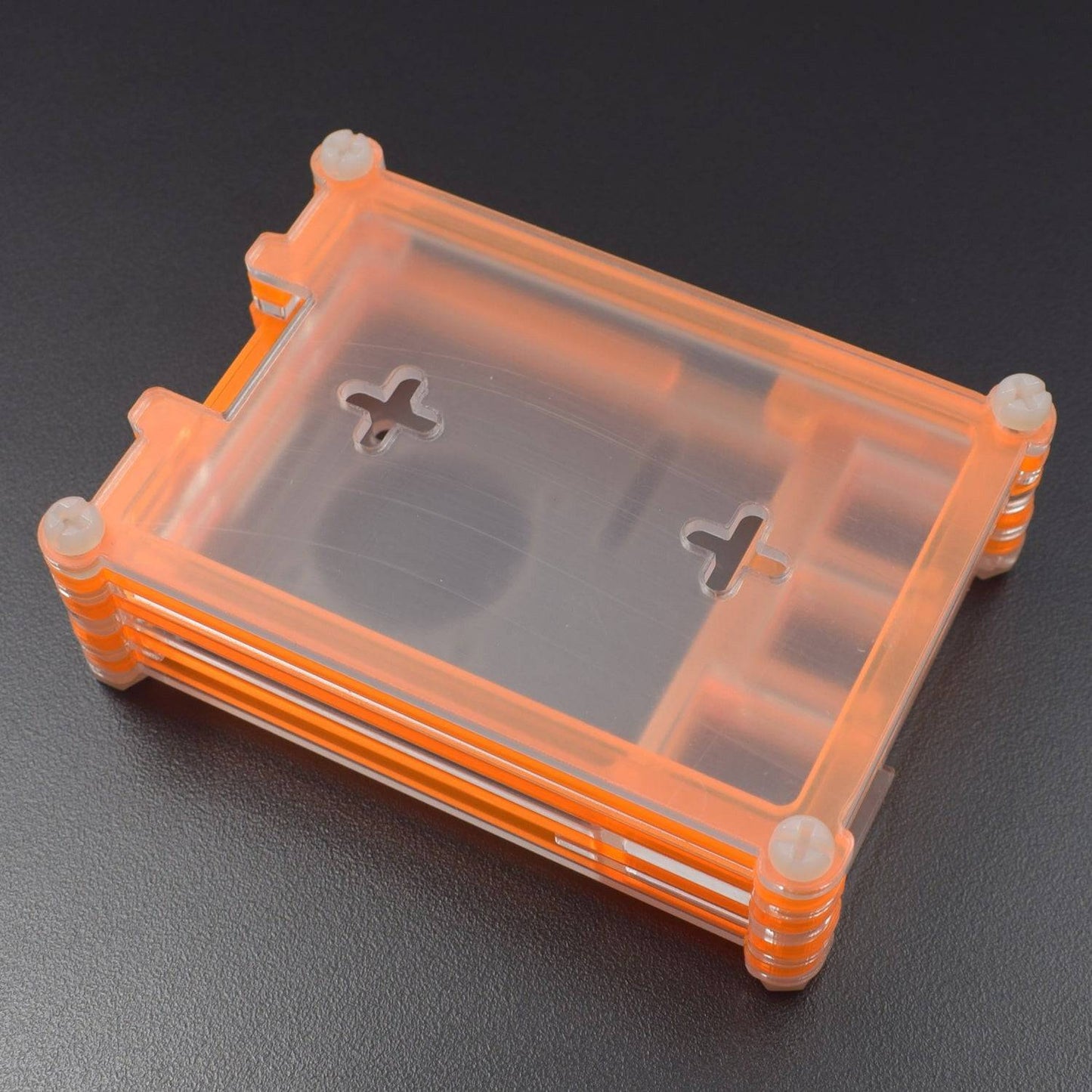 Raspberry Pi 4 7-Layer Acrylic Case Orange And Transparent (Type - B) - RS2303 - REES52