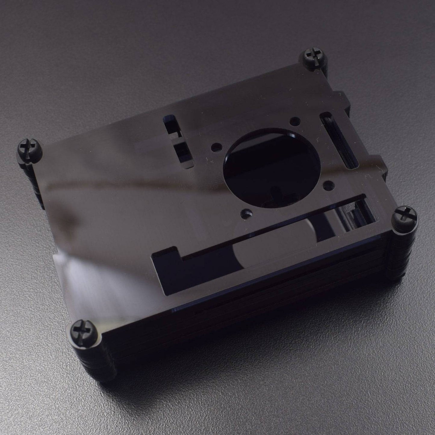 Raspberry Pi 4 7-Layer Acrylic Case Black (Type - A) - RS2305 - REES52