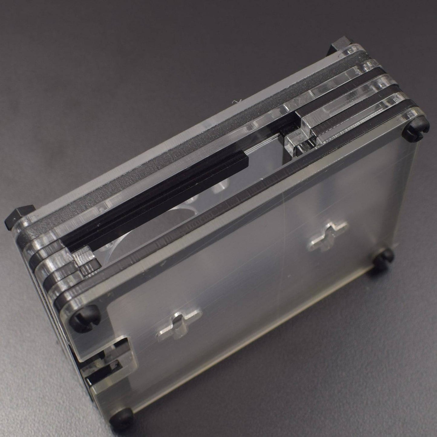 Raspberry Pi 7-Layer Acrylic Case Black And Transparent (Type - B) For Raspberry Pi 4 Model B And B Plus- RS2306 - REES52