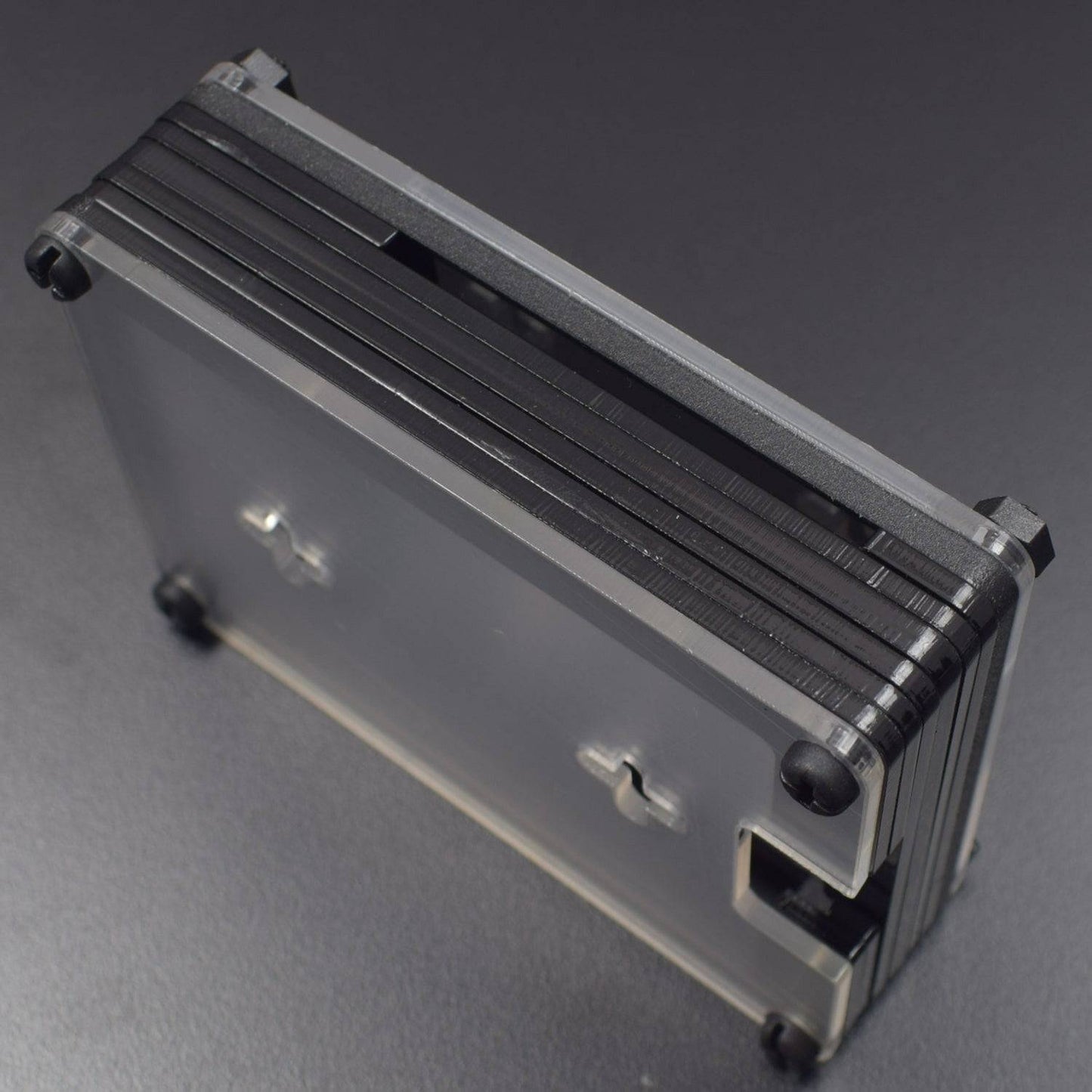 Raspberry Pi 7-Layer Acrylic Case Black And Transparent (Type - C) For Raspberry Pi 4 Model B And B Plus - RS2308 - REES52