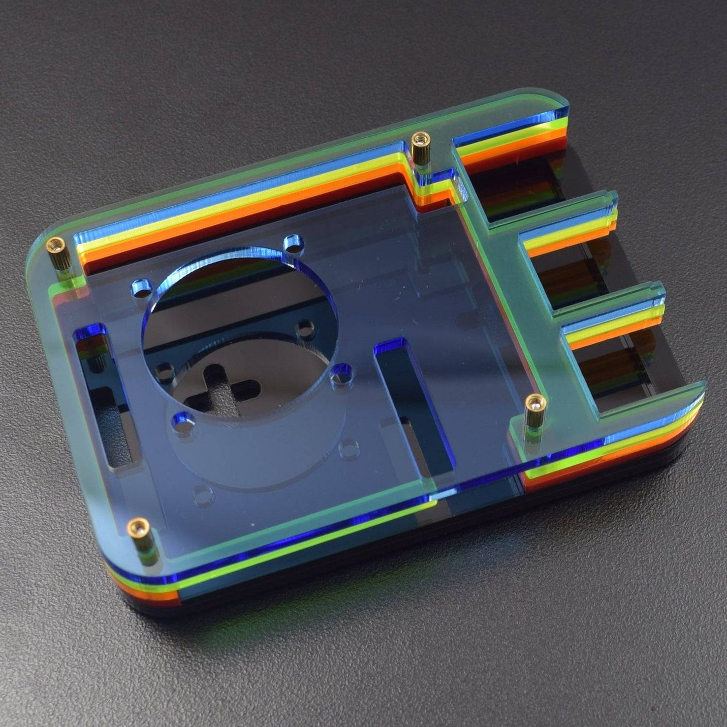 Raspberry Pi 4 4-Layer Acrylic Case Rainbow (Type - B) - RS2311 - REES52