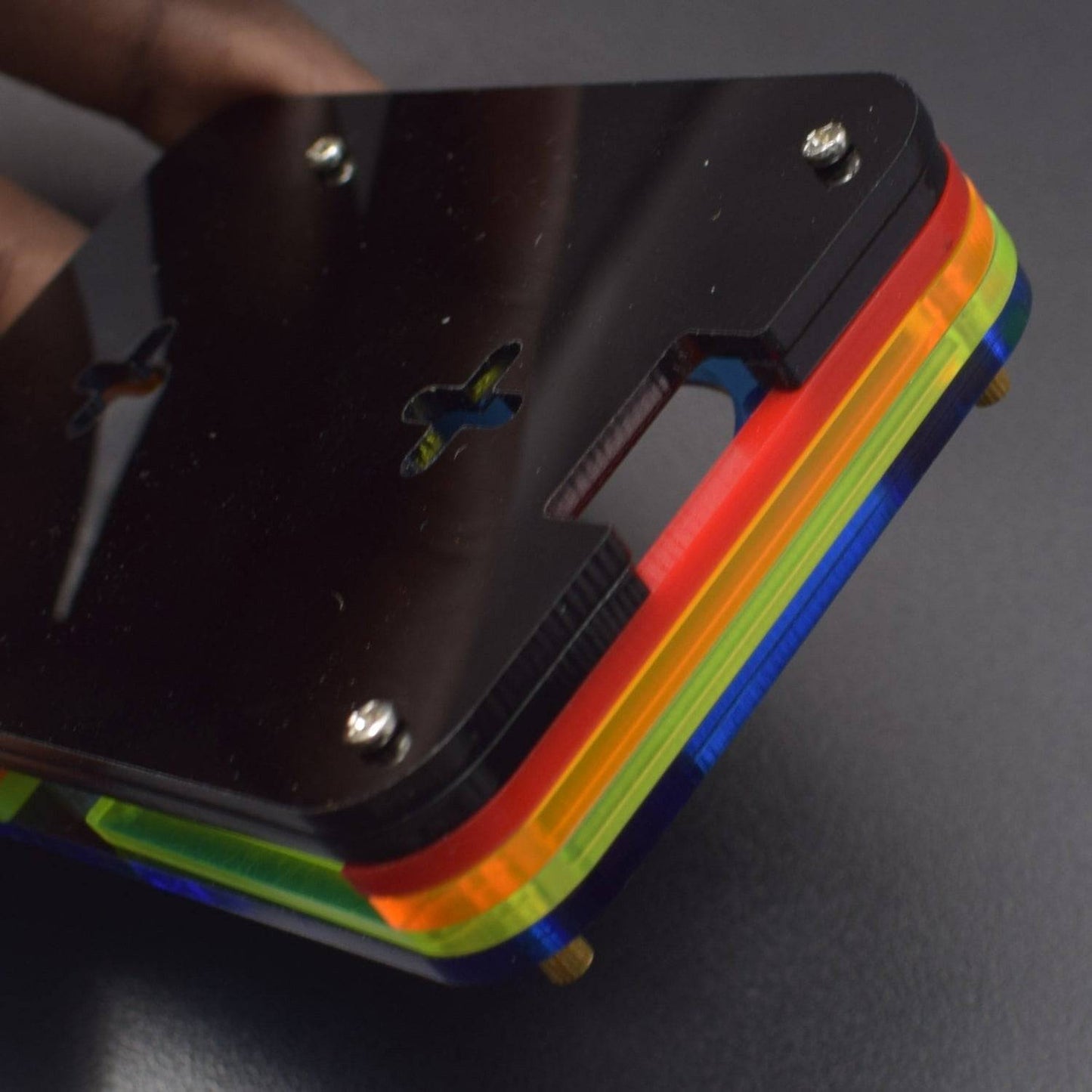 Raspberry Pi 4 4-Layer Acrylic Case Rainbow (Type - B) - RS2311 - REES52