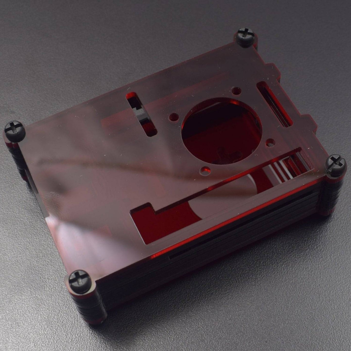 Raspberry Pi 4 7-Layer Acrylic Case Red - RS2314 - REES52