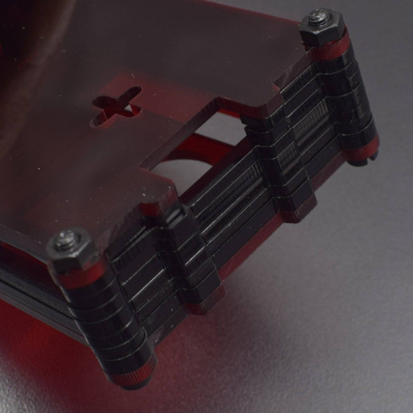 Raspberry Pi 4 7-Layer Acrylic Case Red - RS2314 - REES52