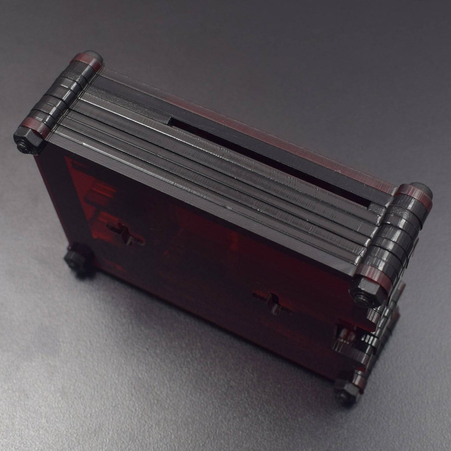 Raspberry Pi 4 7-Layer Acrylic Case Red - RS2314 - REES52