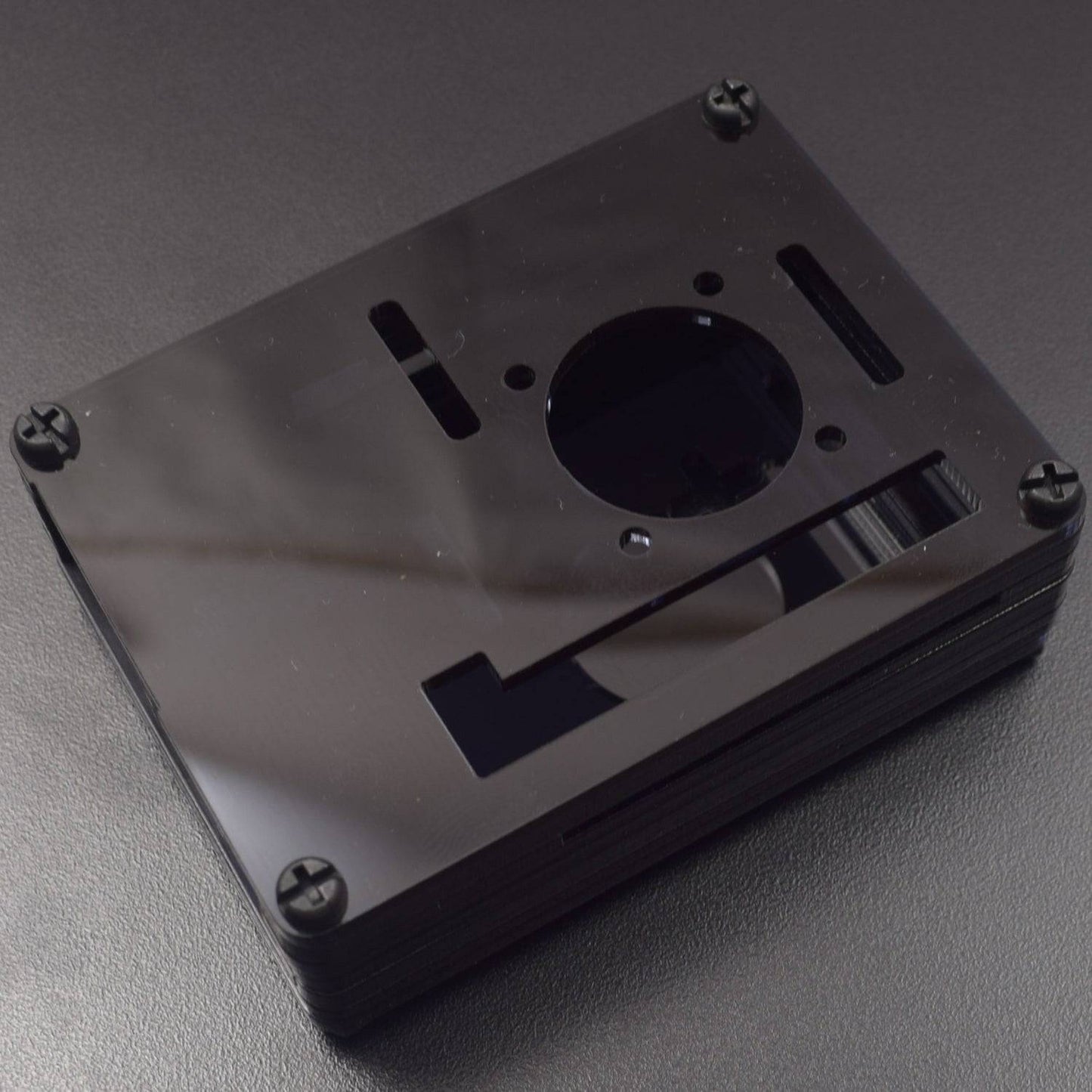 Raspberry Pi 4 7-Layer Acrylic Case Black (Type - B) - RS2315 - REES52